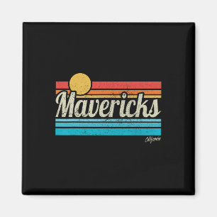 Mavericks California Retro Sunset Surf Trip I Love Magnet