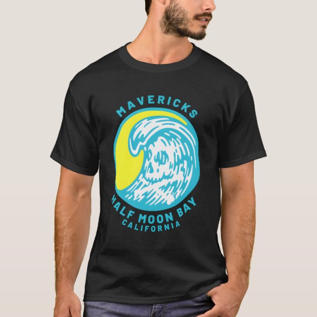 Mavericks Half Moon Bay Surfing T-Shirt (Front)
