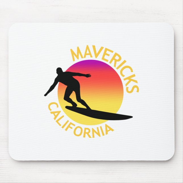 Mavericks Surfing California Vacation  Mouse Pad (Front)