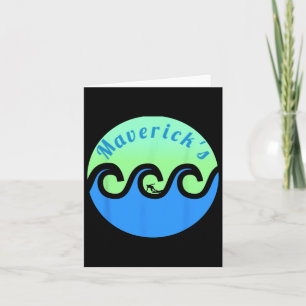 Maverick's Surfing Surf California Beaches  Card