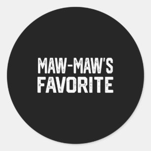 Maw-maw’s Favorite Funny Grandparent Granhild Vint Classic Round Sticker
