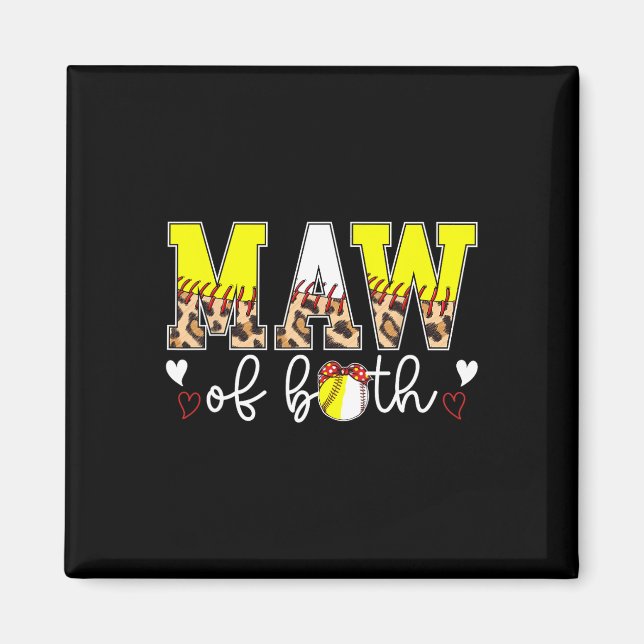 Maw Of Both Leopard Softll Sell Maw Grandma  Magnet (Front)