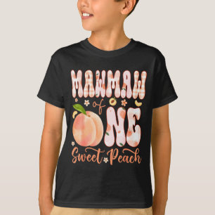 Mawmaw of one sweet peach 1st birthday girl party T-Shirt