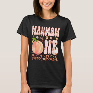 Mawmaw of one sweet peach 1st birthday girl party T-Shirt