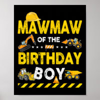 Mawmaw Of The Birthday Boy Construction Worker Bir