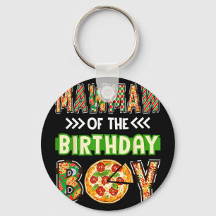 Mawmaw of the boy birthday boy pizza lover party  keychain