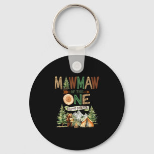 Mawmaw of the one happy camper 1st birthday keychain