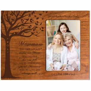 Mawmaw We Love 8"x10" Cadre photo en bois de ceris