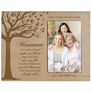 Mawmaw We Love 8" x 10" Cadre D'Image Maplewood