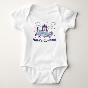 Maw's Co-Pilot - Unicorn Airplane Baby Bodysuit