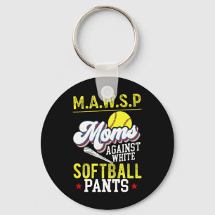 Mawsp Moms Against White Softll Pants Softll Mom Keychain