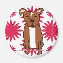 Max. | Aimant rond rouge tropical