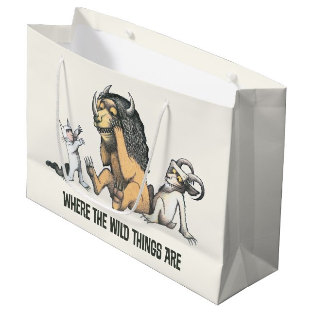 Max and the Wild Things Playing Large Gift Bag (Front Angled)