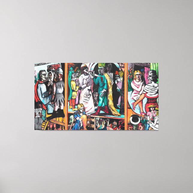 Max Beckmann - Die Schauspieler Canvas Print (Front)