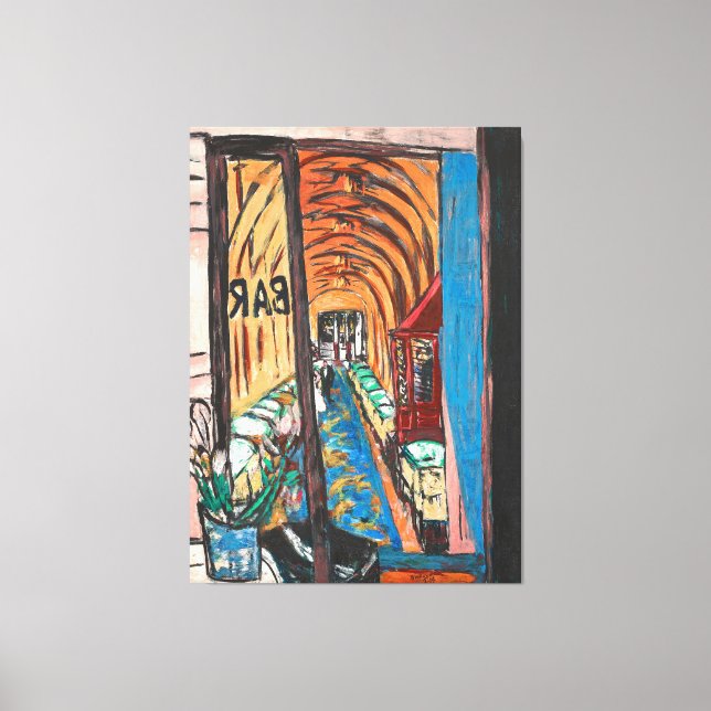 Max Beckmann - Expressionism - Un Bar a Paris 1939 Canvas Print (Front)