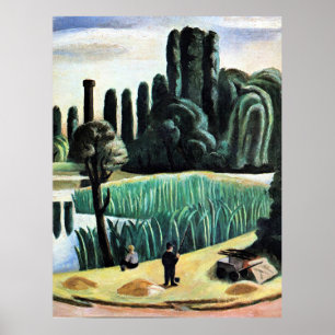 Max Beckmann - Seascape with Poplars, fine art Poster
