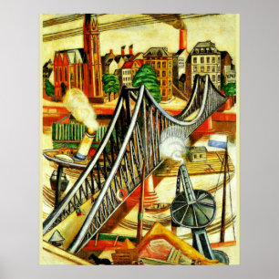 Max Beckmann - The Iron Bridge, fine art painting Poster
