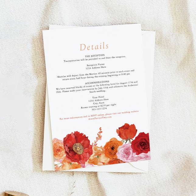 MAX Bold Fuchsia & Orange Floral Details Card (Creator Uploaded)