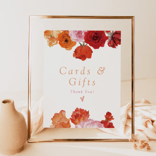 MAX Bright Floral Prosecco Cards and Gifts Poster