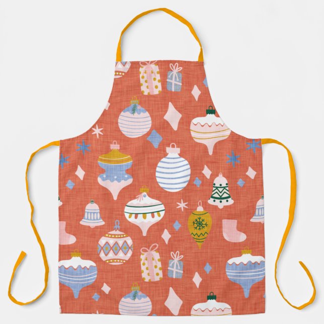 max christmas orange apron (Front)