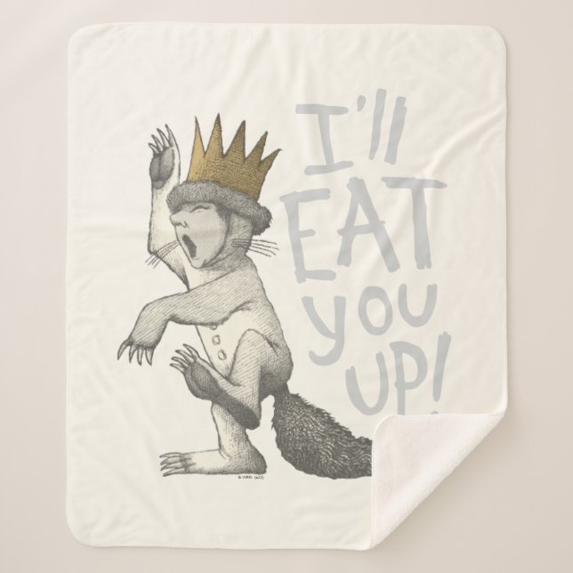 Max | I'll Eat You Up! Sherpa Blanket (Front)