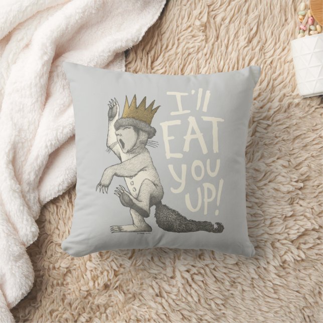 Max | I'll Eat You Up! Throw Pillow (Blanket)
