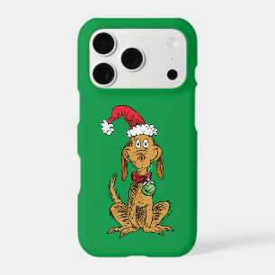 Max le chien avec un chapeau de Père Noël