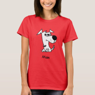 Max le T-shirt chien rouge rose