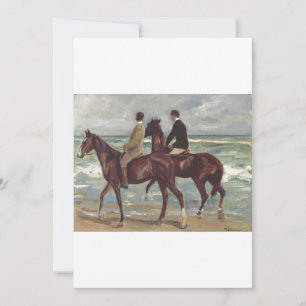 Max Liebermann: Two Riders on the Beach Art Invitation