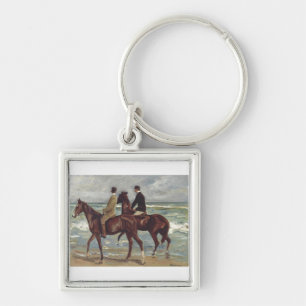 Max Liebermann: Two Riders on the Beach Art Keychain
