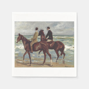 Max Liebermann: Two Riders on the Beach Art Napkin