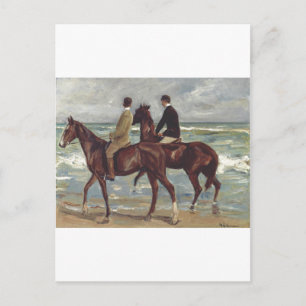 Max Liebermann: Two Riders on the Beach Art Postcard