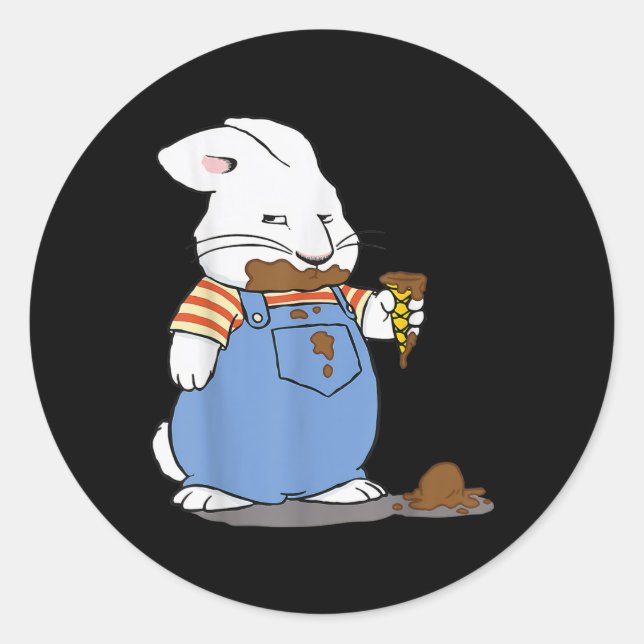 Max Melted Ice Cream Birthday Decorations Ruby  Classic Round Sticker (Front)