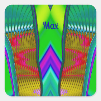 MAX ~ Multicoloured 3D ~ Square Sticker