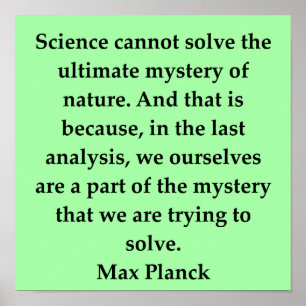 max plank quote poster