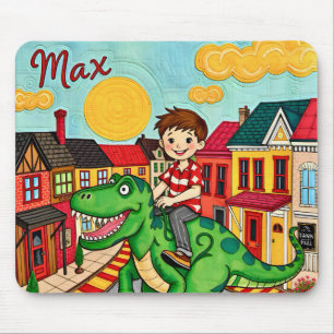 MAX ~ Riding a Dinosaur!  ~ Mousepad