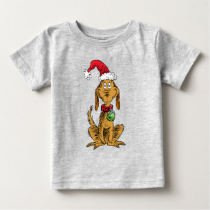 Max the Dog in Santa Hat Baby T-Shirt