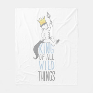 Max   The King of All Wild Things - Blue Fleece Blanket