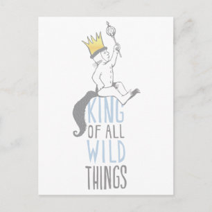 Max   The King of All Wild Things - Blue Postcard