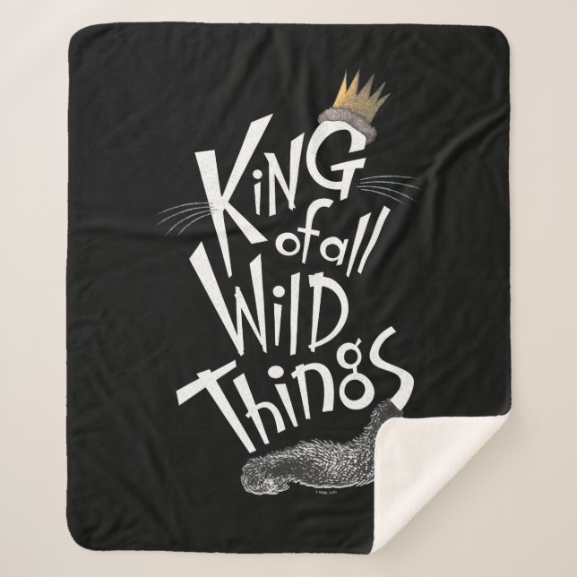 Max | The King of All Wild Things Sherpa Blanket (Front)