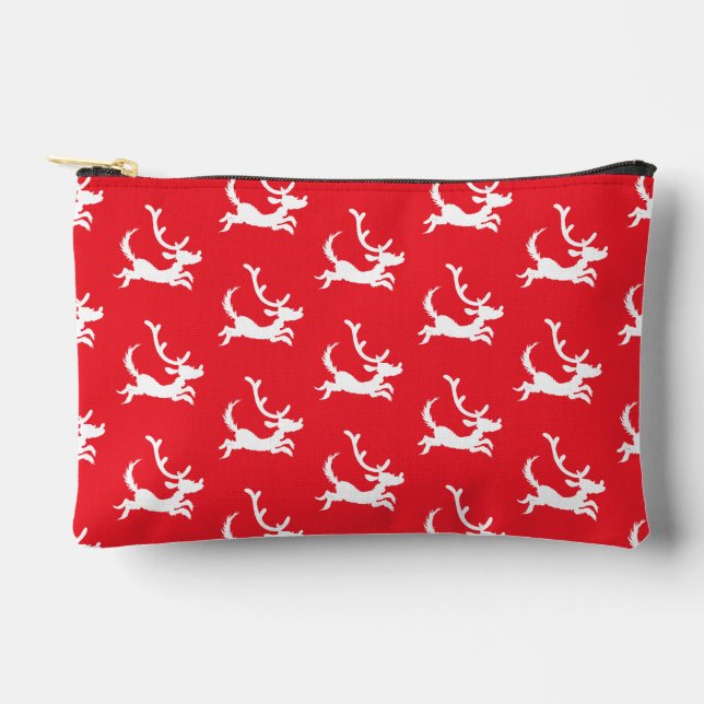 Max the Reindeer Silhouette Accessory Pouch (Front)