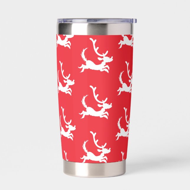 Max the Reindeer Silhouette Insulated Tumbler (Left)