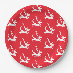 Max the Reindeer Silhouette Paper Plate