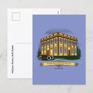 Maxbass Historic Town Square Postcard