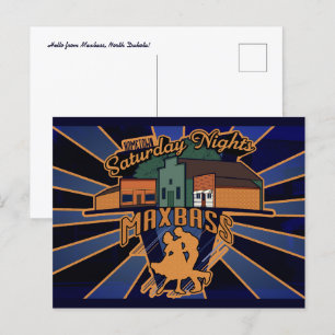Maxbass Saturday Nights Holiday Postcard