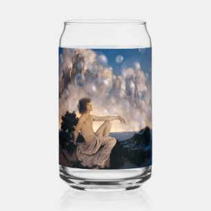 Maxfield Parrish Air Castles 1904 Vintage Fantasy  Can Glass