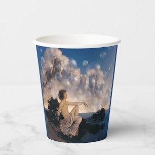 Maxfield Parrish Air Castles 1904 Vintage Fantasy  Paper Cups