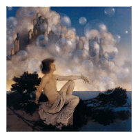 Maxfield Parrish Air Castles 1904 Vintage Fantasy