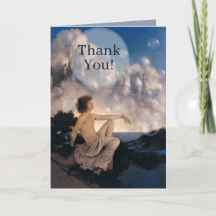 Maxfield Parrish Air Castles 1904 Vintage Fantasy  Thank You Card