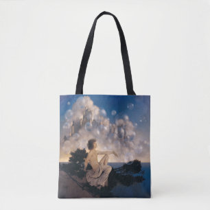 Maxfield Parrish Air Castles 1904 Vintage Fantasy  Tote Bag